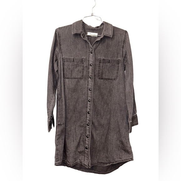 Madewell Dresses & Skirts - Madewell Gray Denim Shirt Dress size small